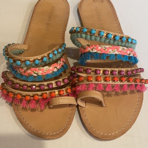 MADDEN GIRL Colorful Decorative Crystal Sandals! - Picture 3 of 4